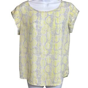Yellow Snake Print Women's Top